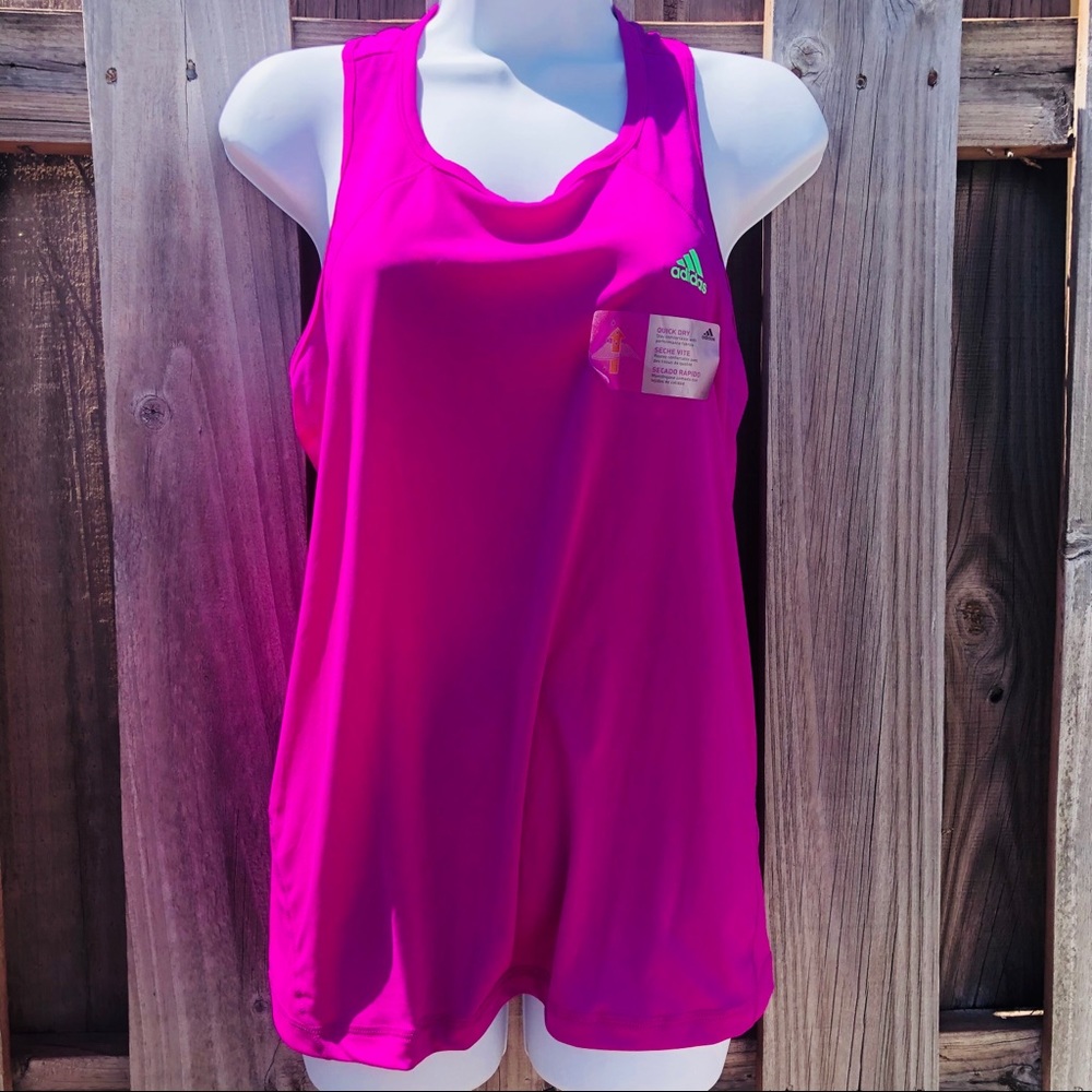 Adidas Sleeveless Crew Neck Medium Purple Athletic